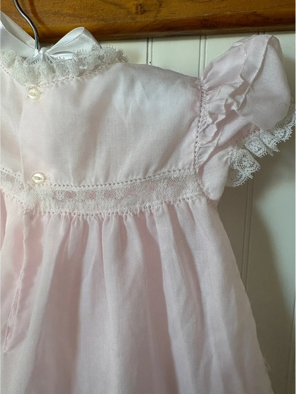 Handmade heirloom dress for girls 6-12m